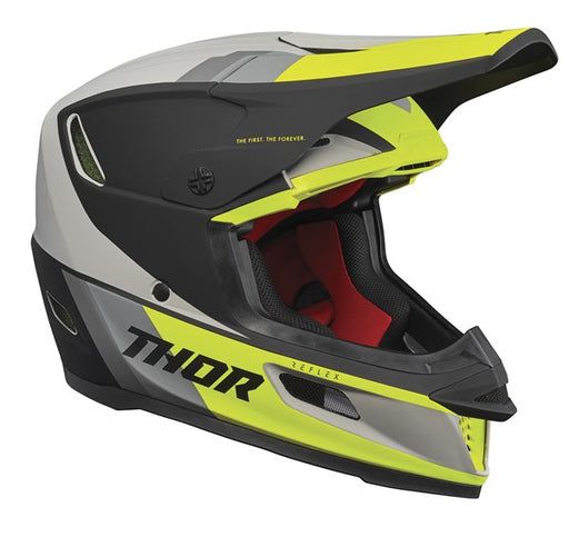 HELMET THOR MX S21 &amp; S22 REFLEX CARBON APEX ACID/GREY XLARGE