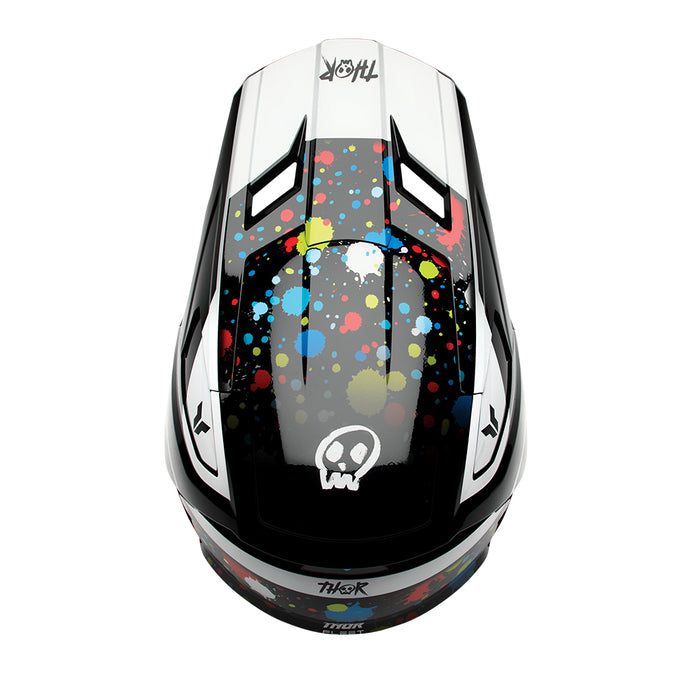 Helmet S25 Thor Mx Fleet Splat Black Youth Large