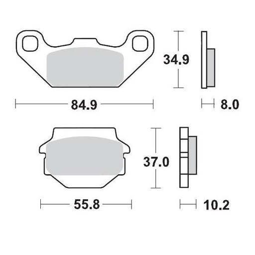 Brake Pads Front Moto Master Pro Sintered Kawasaki Kx250F Suzuki Lt-F250 Lt250 L