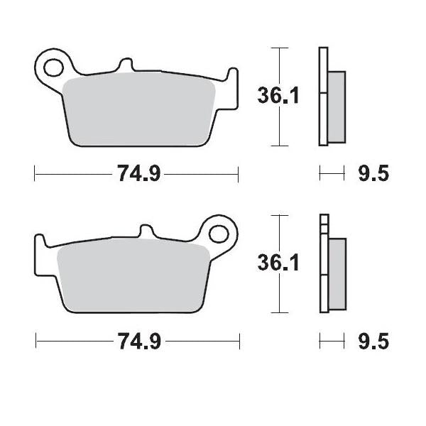Brake Pads Rear Moto Master Pro Sintered For Gasgas Honda Kawasaki Suzuki Yamaha
