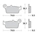 Brake Pads Rear Moto Master Pro Sintered For Gasgas Honda Kawasaki Suzuki Yamaha