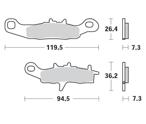 Brake Pads Front Moto Master Pro Sintered For Husqvarna Kawasaki Suzuki