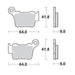 Brake Pads Rear Moto Master Racing Gp Gas Gas Husaberg Husqvarna Ktm Sherco