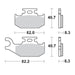 Brake Pads Front Left Moto Master Pro Sintered For Suzuki