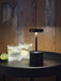 Tablekraft Ambience Charlotte Cordless LED Table Lamp Light Oxide Black