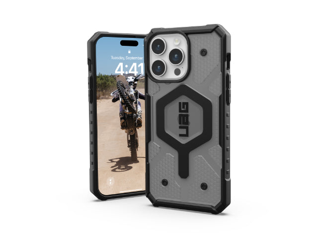 UAG Pathfinder Clear Magsafe Case iPhone 15 Pro Max - Ash