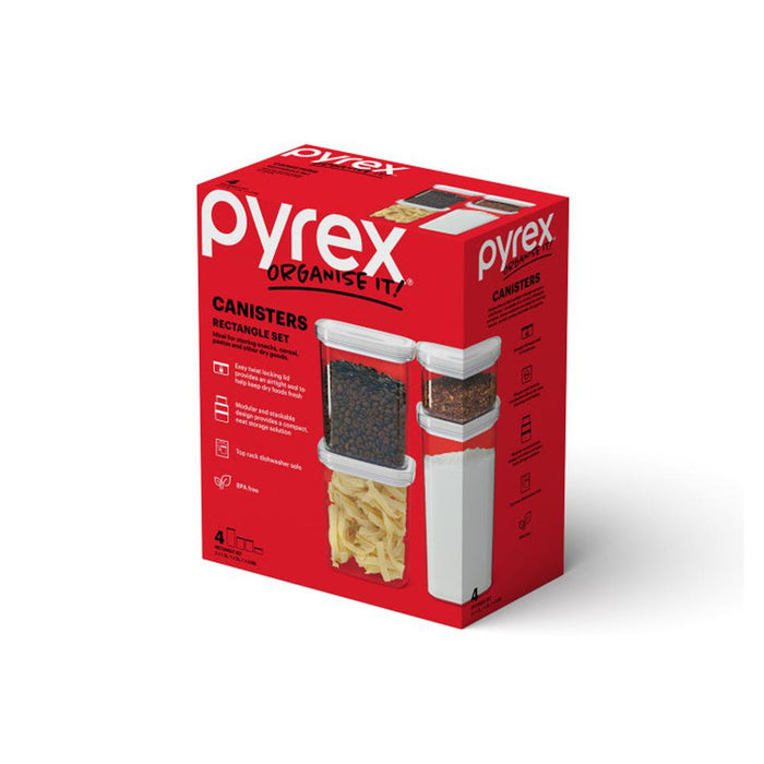 Pyrex Canister Rectangle 4pc Set