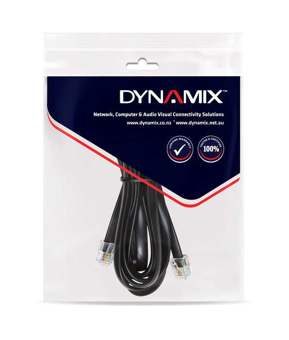 DYNAMIX 2m RJ12 to RJ12 Cable - 6C All pins connected straight through