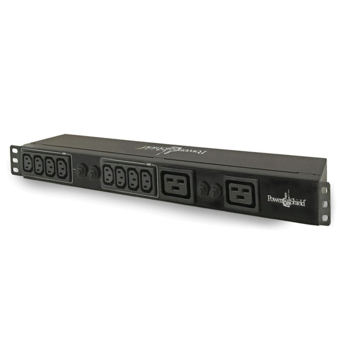 POWERSHIELD 10-Port 1RU Horizontal Power Rail with Hardwired Input 8x 10A IEC 32