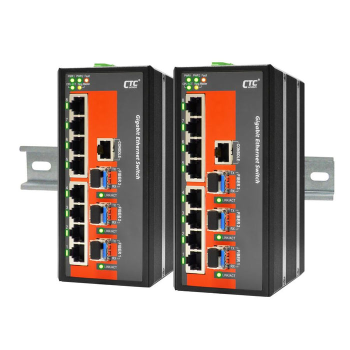 CTC UNION 16 Port Gigabit Managed Switch. -40C~+75C. 16x 10/100/1000Base-T(X);