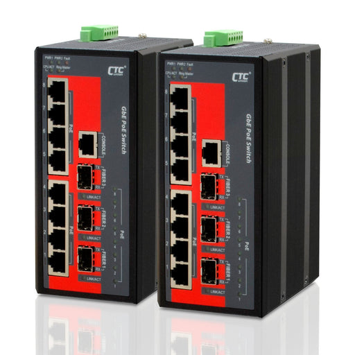 CTC UNION 8 Port Gigabit Managed PoE Switch. -10C ~60C. 8x 10/100/1000Base-T(X);