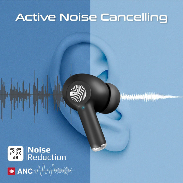 PROMATE In-Ear HD Bluetooth Earbuds with Intellitouch & 400mAh Charging Case. Bu