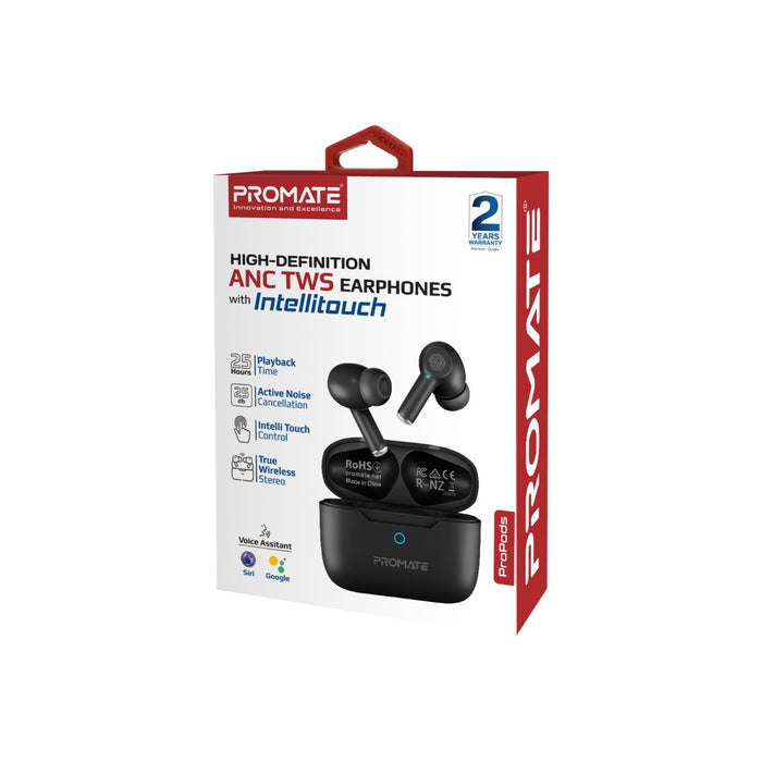 PROMATE In-Ear HD Bluetooth Earbuds with Intellitouch & 400mAh Charging Case. Bu