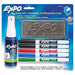 EXPO Dry Erase Markers with Fine Point Tips, Cleaning Spray & Eraser Includes Re