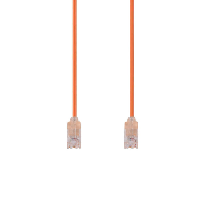 DYNAMIX 1m Cat6A 10G Orange Ultra-Slim Component Level UTP Patch Lead (30AWG) wi