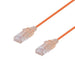 DYNAMIX 0.25m Cat6A 10G Orange Ultra-Slim Component Level UTP Patch Lead (30AWG)