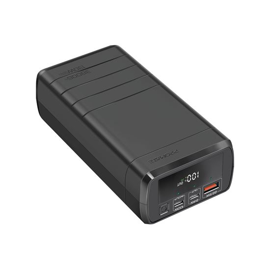 PROMATE 38000mAh 130W Quick Charging PowerBank with 100W PD. Charge Laptops, Tab