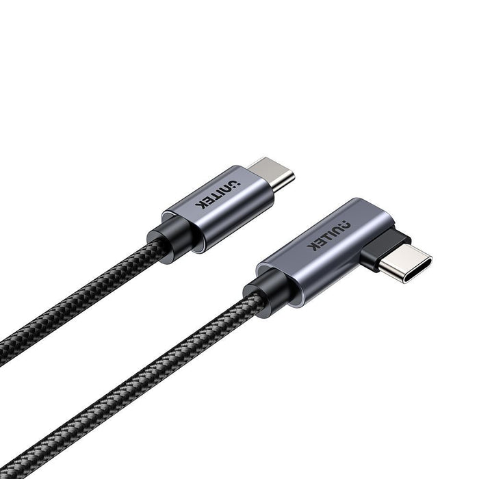 UNITEK 3m USB-C to Right Angled 90 Degree USB-C Connector. Supports 100W PD Fast