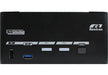 REXTRON 2-Port True 4K Triple Monitor DisplayPort KVM Switch With USB 3.0 & Audi