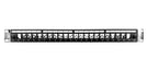 DYNAMIX 24 Port 19'' 1RU STP / UTP Unloaded Keystone Patch Panel with Rear Cable