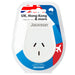 JACKSON Slim Outbound Travel Adaptor for use in UK/Hong Kong. 3-Pin NZ/AUS Plugs