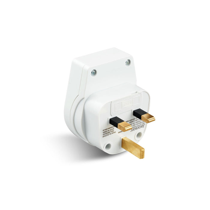 JACKSON Slim Outbound Travel Adaptor for use in UK/Hong Kong. 3-Pin NZ/AUS Plugs
