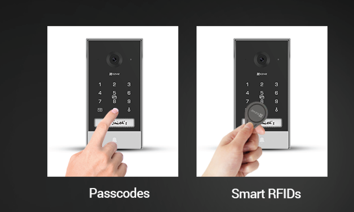 EZVIZ Smart Home 2K Video Doorphone with Solar-powered Charging Panel. Rechargab
