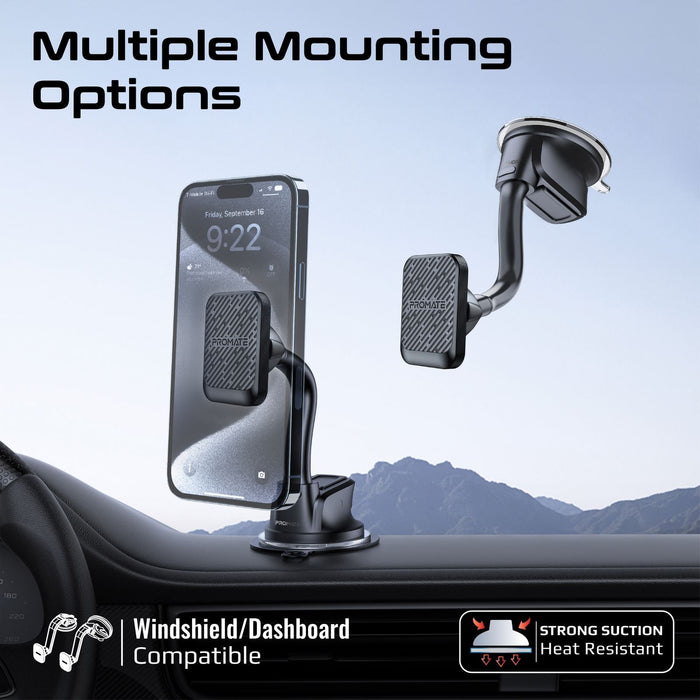 PROMATE SecureGrip 360 Cradleless Flexible Magnetic Smartphone Mount Holder. Des