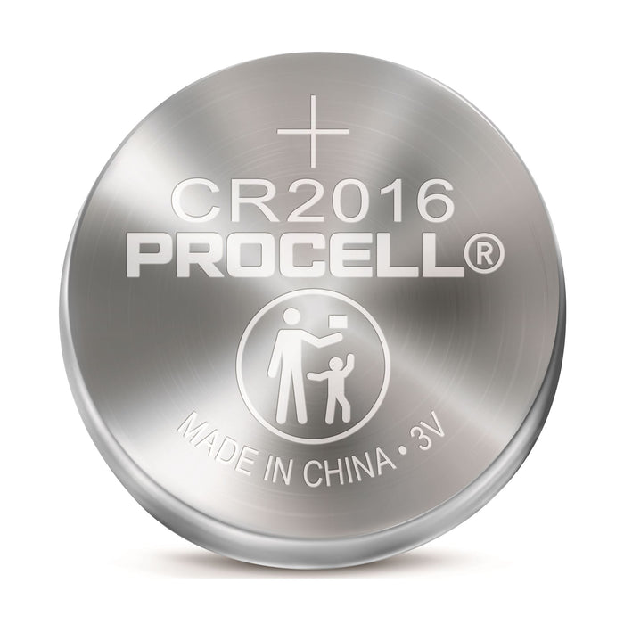 PROCELL Lithium CR2016 Coin Battery. Box of 20 (4x Strips of 5)