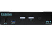 REXTRON 2 Ports 8K Dual Monitor DisplayPort 1.4 KVM Switch With USB 3.2 Gen 1, A