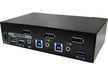 REXTRON 2 Ports 8K Dual Monitor DisplayPort 1.4 KVM Switch With USB 3.2 Gen 1, A