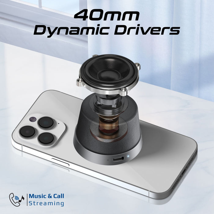 PROMATE 3W Mini Bluetooth Speaker with Magsafe Compatible Base. Supports Music &