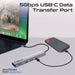 PROMATE 5-in-1 Multi-Port 100W PD Compact Hub with USB-C Connector. Includes 2x