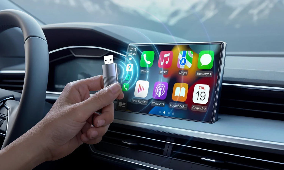 MINIX Wired Carplay to Wireless Connection Dongle Stick. 90 Degree USB-A Adapte