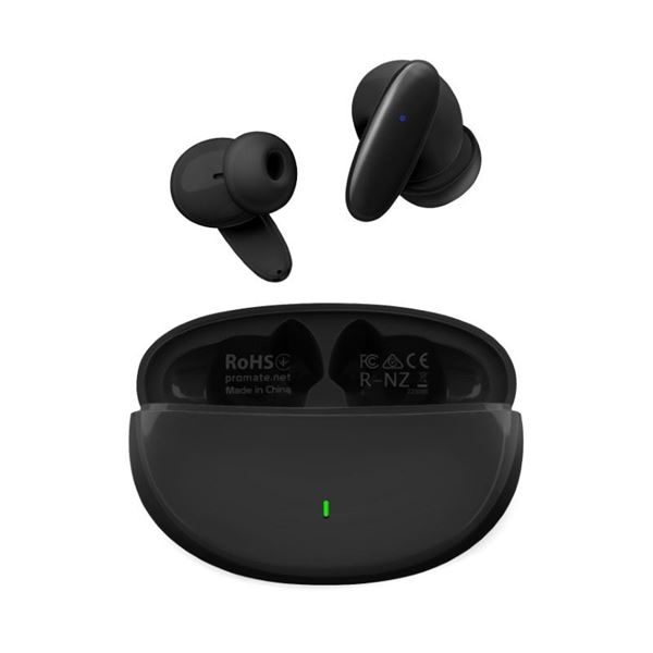 PROMATE In-Ear HD BT Earbuds with Intellitouch & 230mAh Charging Case. Ergonomic