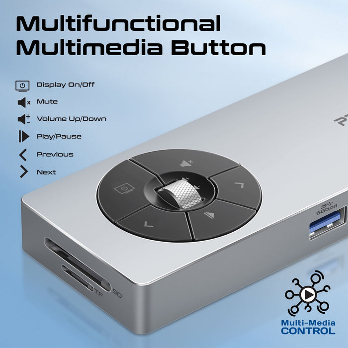 PROMATE 14-in-1 USB Multi-port Hub with USB-C Connector. Includes 1x HDMI Port;