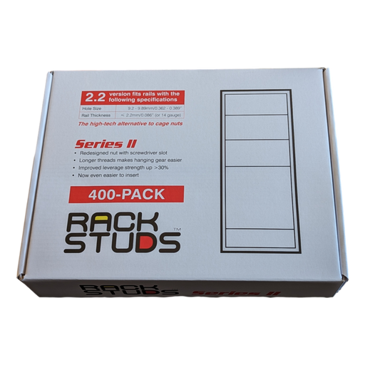RACKSTUDS Series II 400-pack Maroon Smart Rack Mounting System. Universal Replac