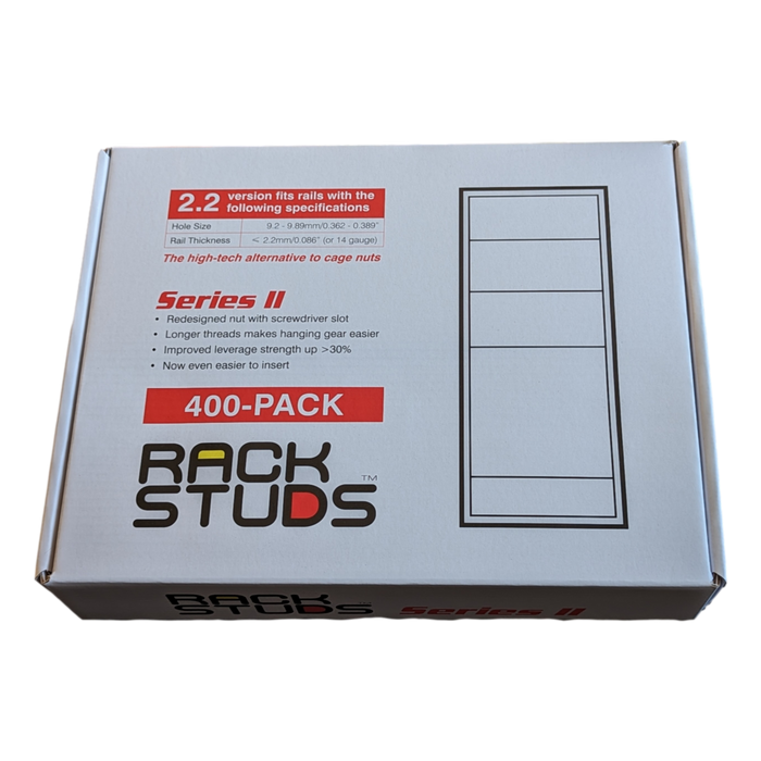 RACKSTUDS Series II 400-pack Maroon Smart Rack Mounting System. Universal Replac
