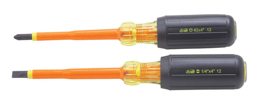 IDEAL INDUSTRIES 2-Piece Insulated Screwdriver Kit. Includes: Slotted 1/4 Inch x