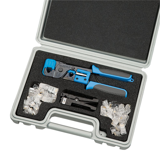 IDEAL INDUSTRIES RJ-45 Cat5e and Cat6 Data Termination Kit. Includes Crimp Tool;