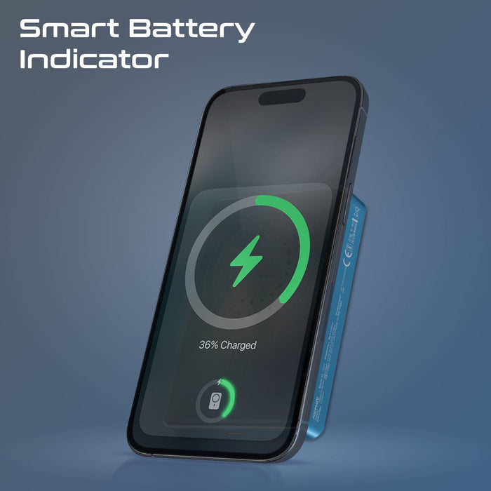 PROMATE 10000mAh UltraSlim Wireless Charging 15W MagSafe Power Bank. 20WPD USB-C