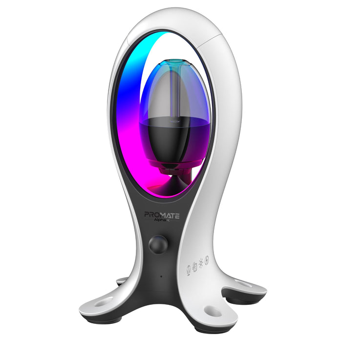 PROMATE 5W Dynamic HiFi RGB Speaker with Headphone Stand & USB Hub. Bluetooth; 1