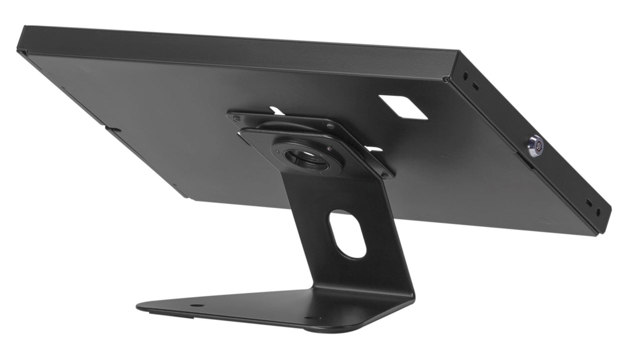 BRATECK Anti-Theft Enclosed Wall Mount Countertop Tablet Kiosk Black Anti-skid P