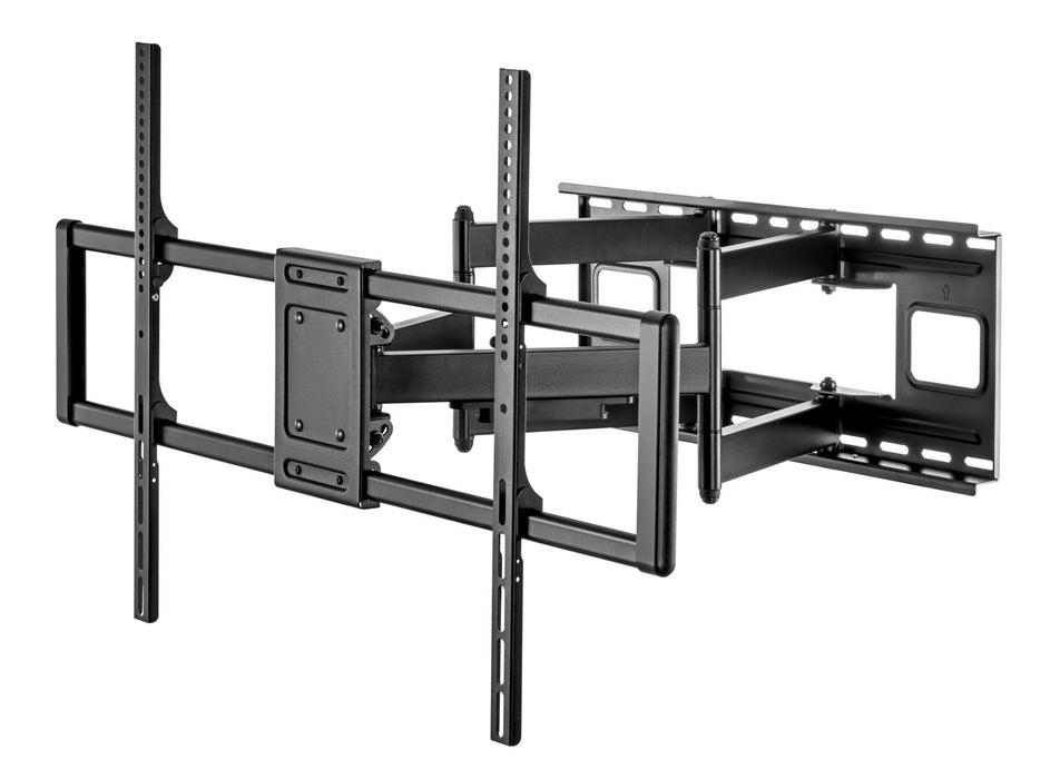 BRATECK 60-120" Heavy-Duty Full Motion TV Wall Mount Bracket. Free-Tilting Desig