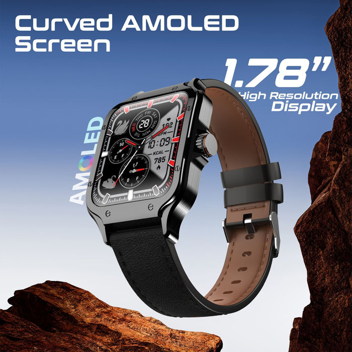 PROMATE IP68 Smartwatch with 1.78" Curved AMOLED Display & BT Calling Fitness Tr