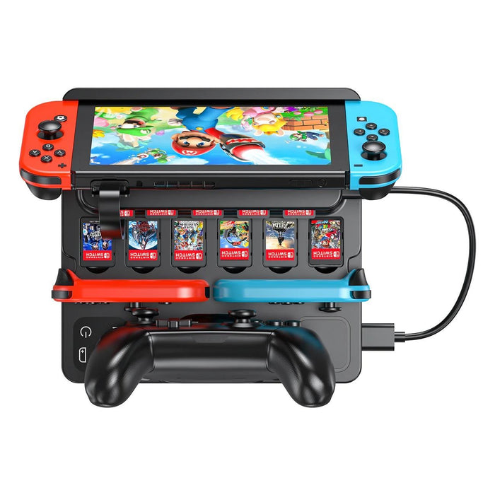 UNITEK Switch Charging Station with Game Card Reader. One-touch Game Switching;