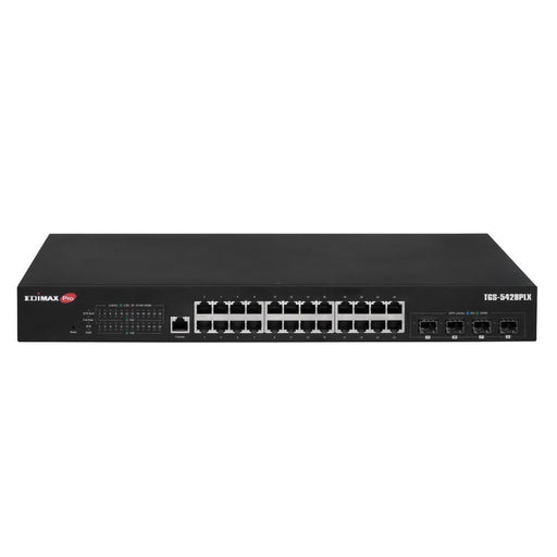 EDIMAX 28 Port 2.5GbE PoE++ L2 with 4x 10GbE SFP+ Ports Surveillance VLAN Switch