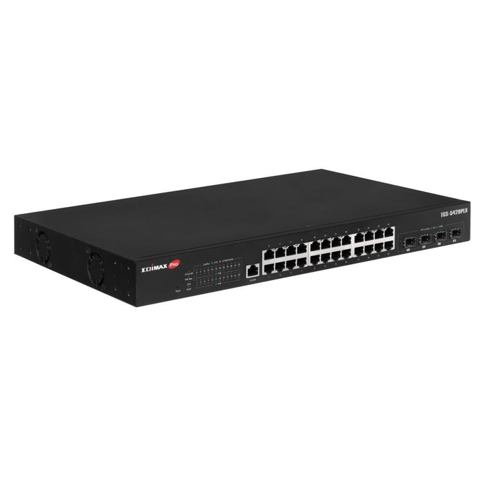 EDIMAX 28 Port 2.5GbE PoE++ L2 with 4x 10GbE SFP+ Ports Surveillance VLAN Switch