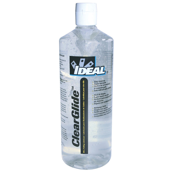 IDEAL INDUSTRIES 1 Quart ClearGlide Wire Pulling Lubricant in Squeeze Bottle.