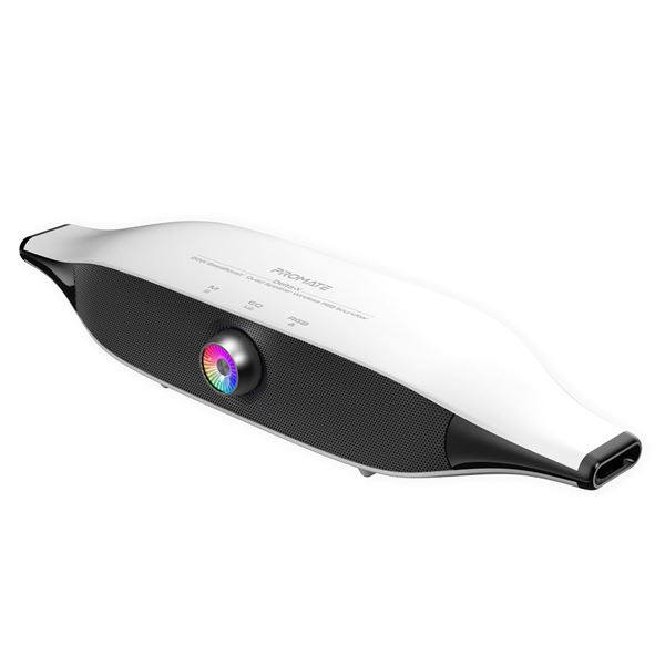 PROMATE 20W BassBoost Quad Speaker Wireless Bluetooth RGB Soundbar. 12 RGB Modes